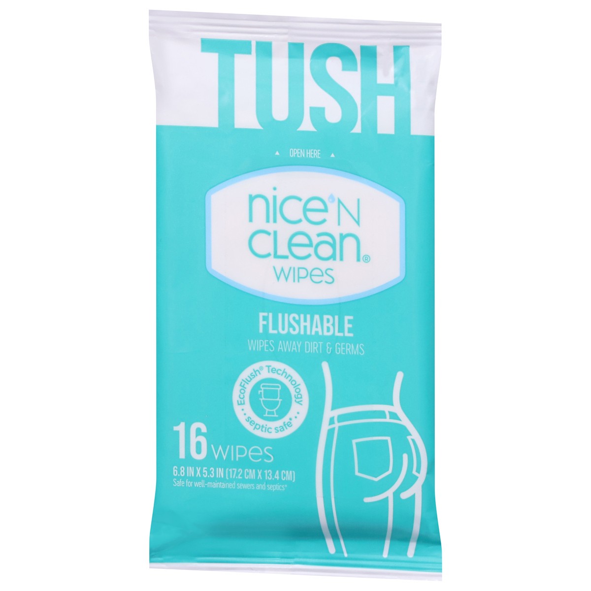 slide 8 of 13, Nice 'n Clean Flushable Wipes 16 ea, 16 ct