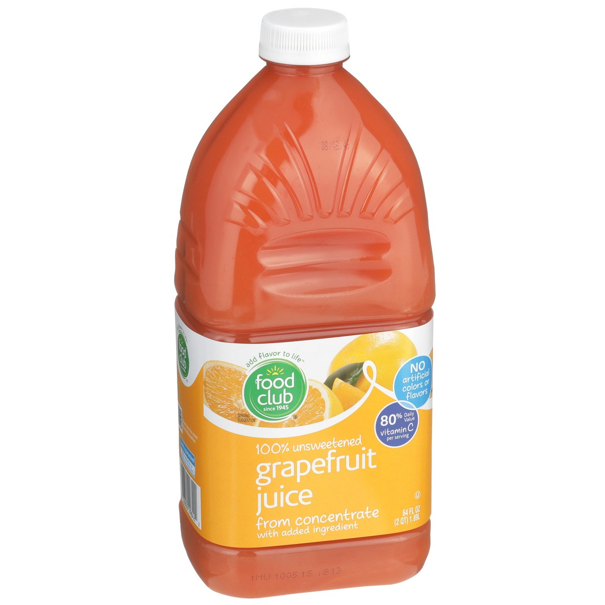 slide 8 of 9, Food Club 100% Unsweetened Grapefruit Juice From Concentrate - 64 fl oz, 64 fl oz