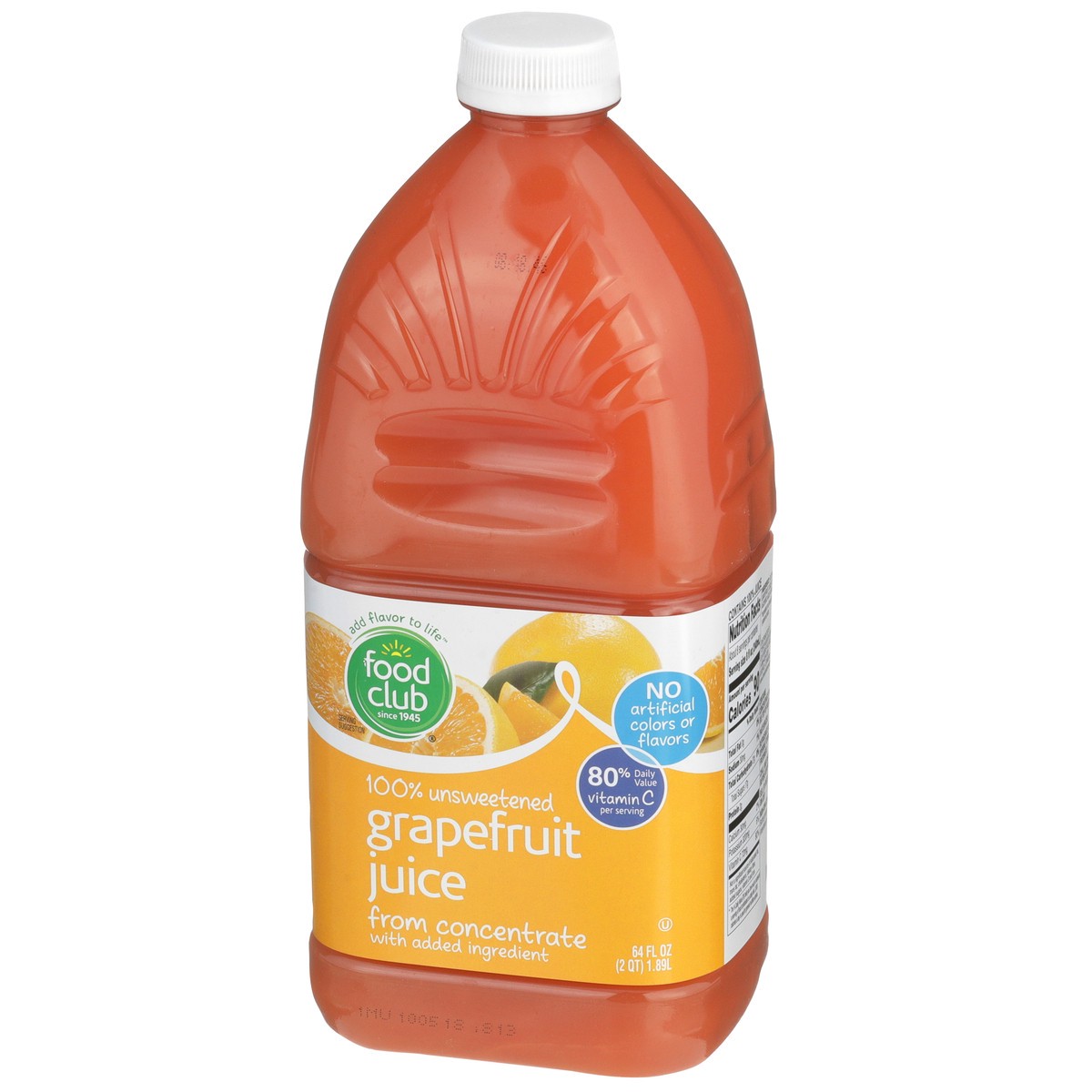 slide 6 of 9, Food Club 100% Unsweetened Grapefruit Juice From Concentrate - 64 fl oz, 64 fl oz