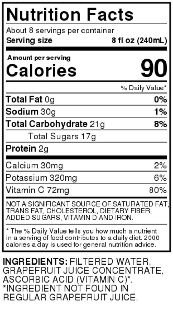 slide 7 of 9, Food Club 100% Unsweetened Grapefruit Juice From Concentrate - 64 fl oz, 64 fl oz