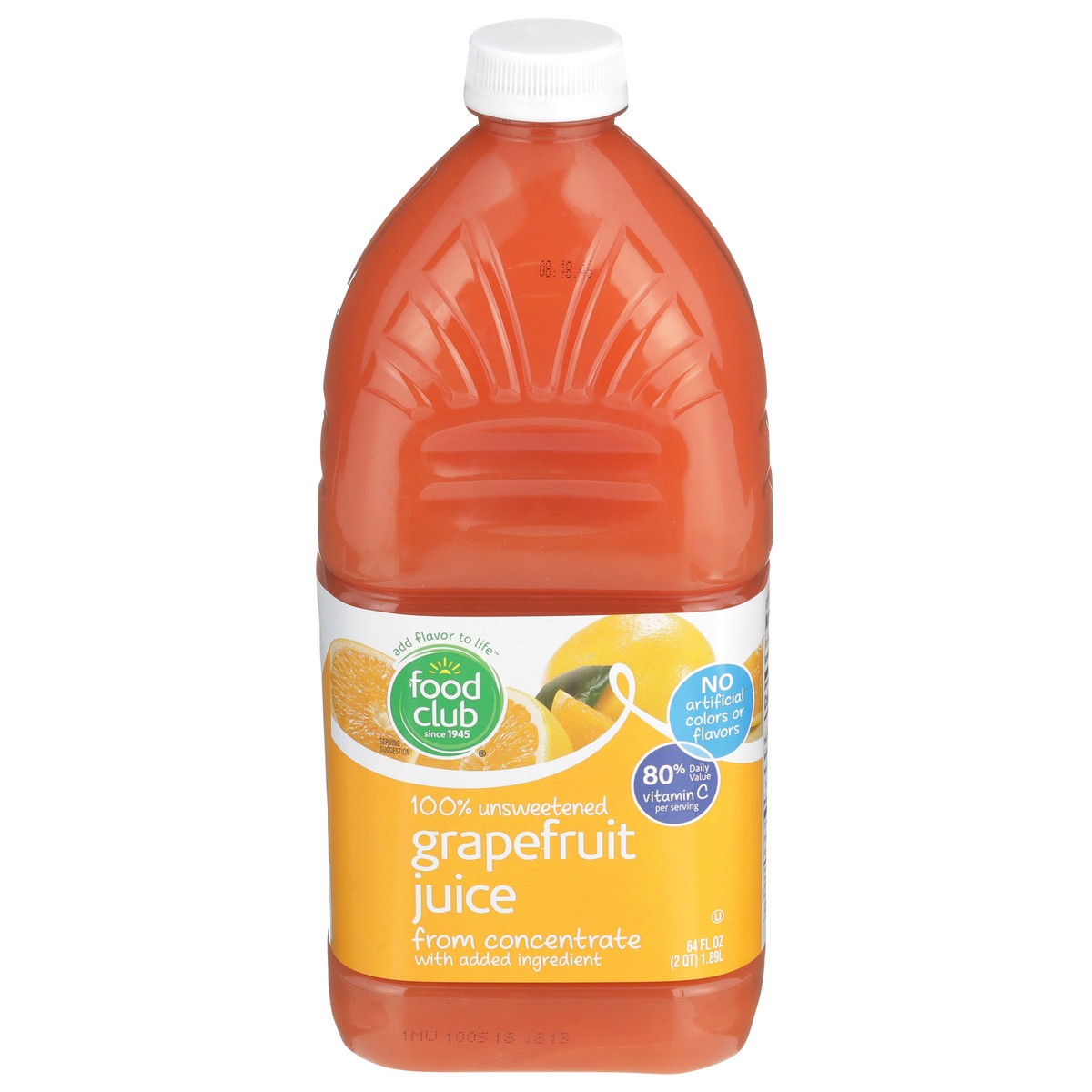 slide 1 of 9, Food Club 100% Unsweetened Grapefruit Juice From Concentrate - 64 fl oz, 64 fl oz