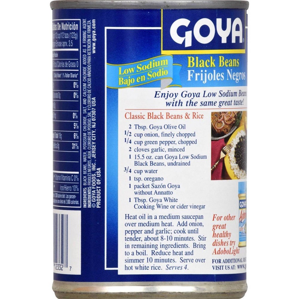 slide 5 of 6, Goya Black Beans 15.5 oz, 15.5 oz