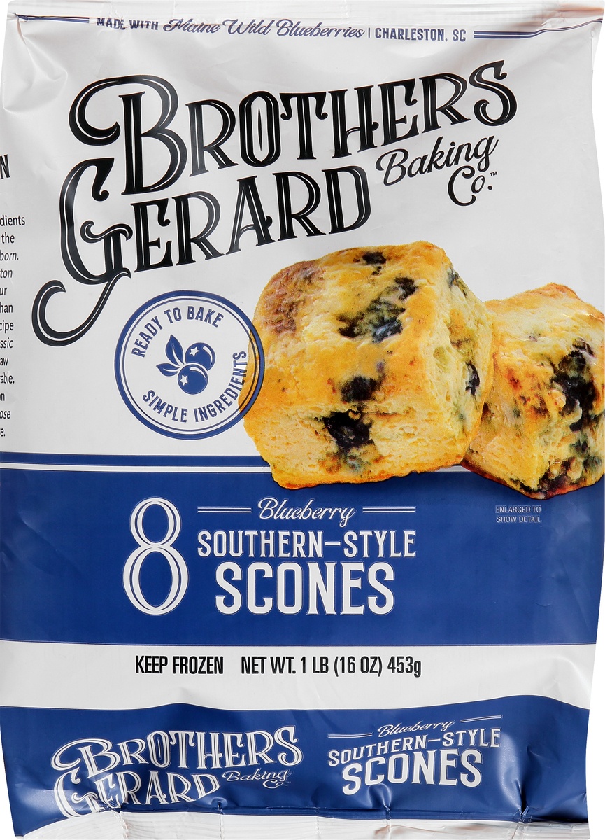 slide 9 of 10, Brothers Gerard Blueberry Southern-Style Scones, 16 oz