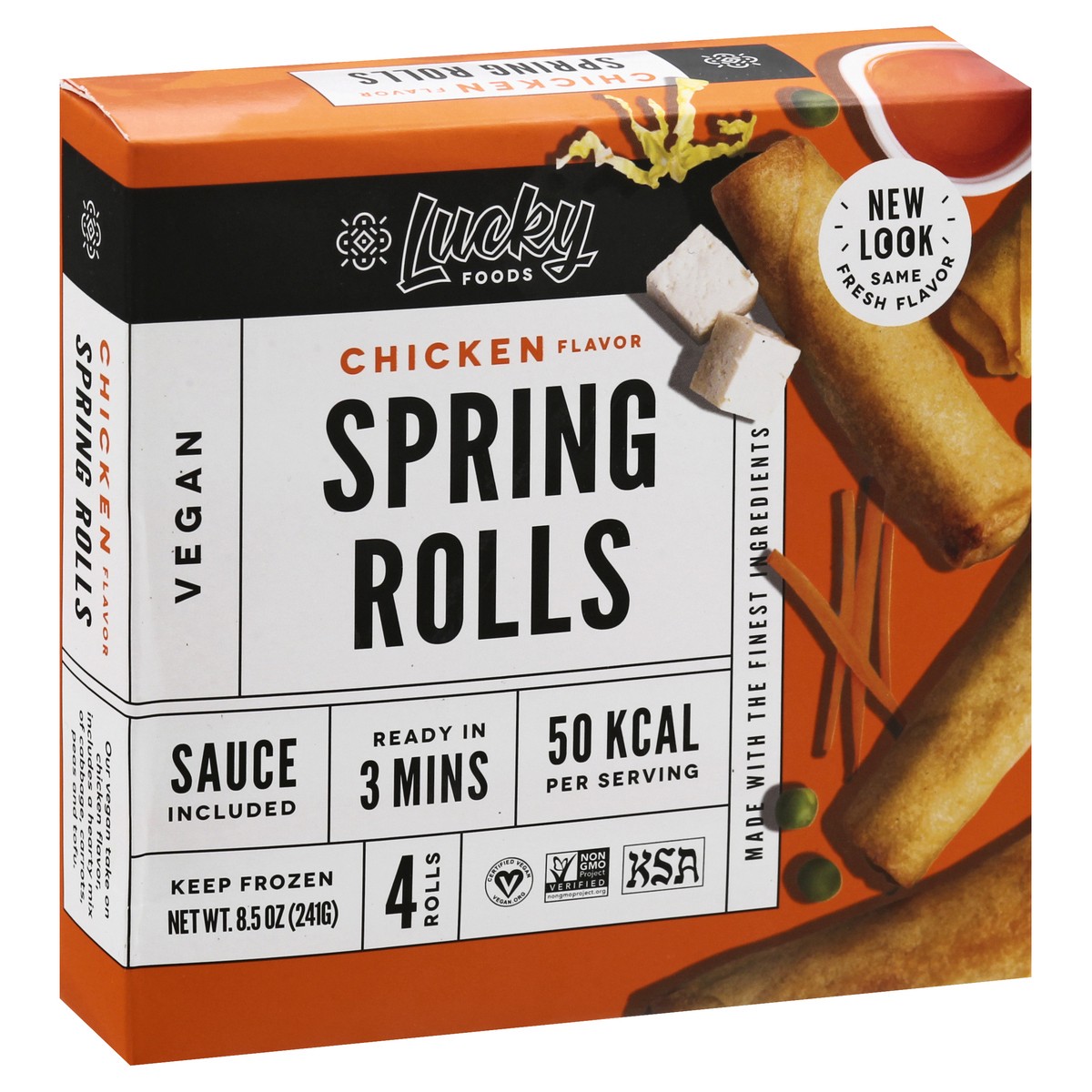 slide 8 of 12, Lucky Foods Chicken Spring Rolls 4 ea, 4 ct