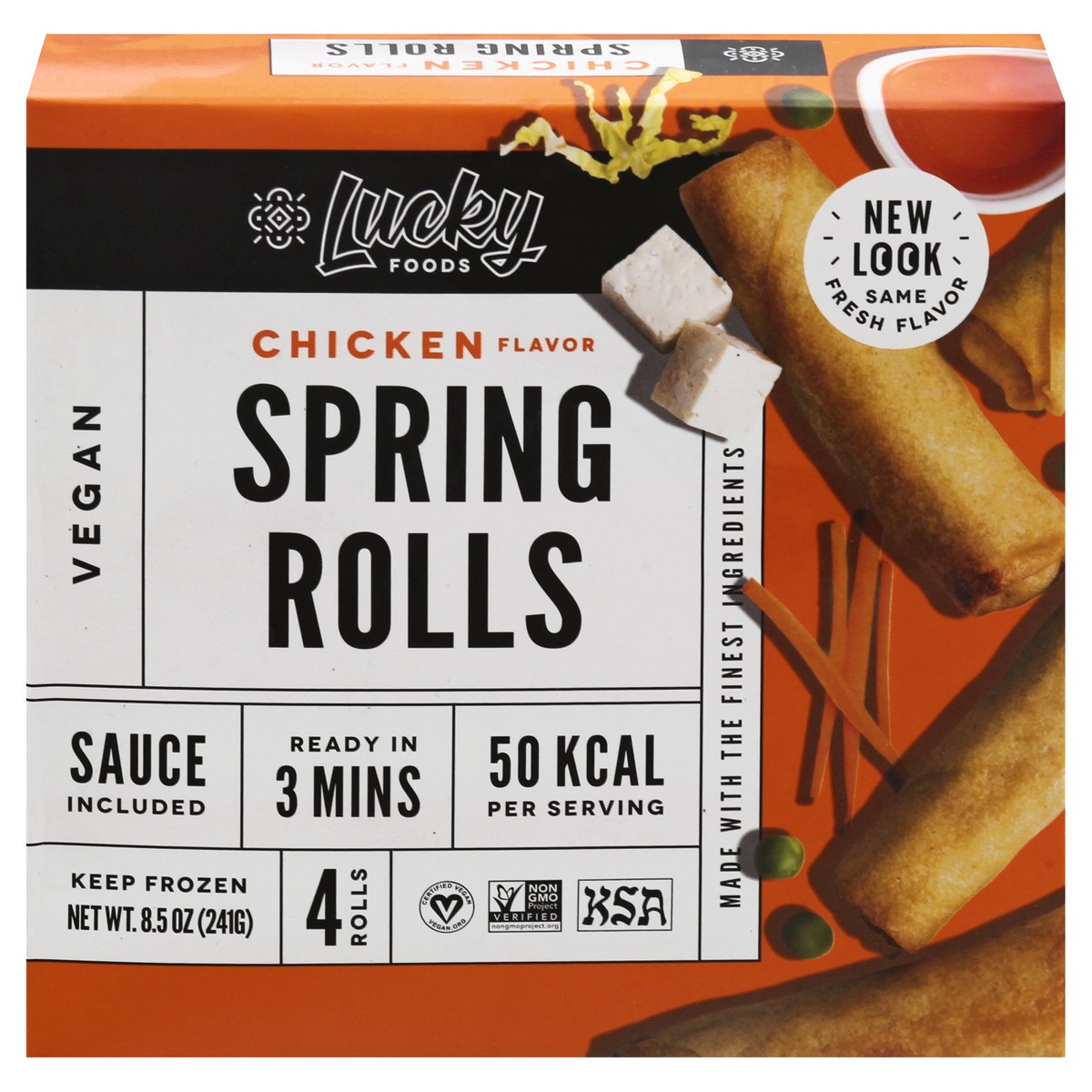 slide 10 of 12, Lucky Foods Chicken Spring Rolls 4 ea, 4 ct