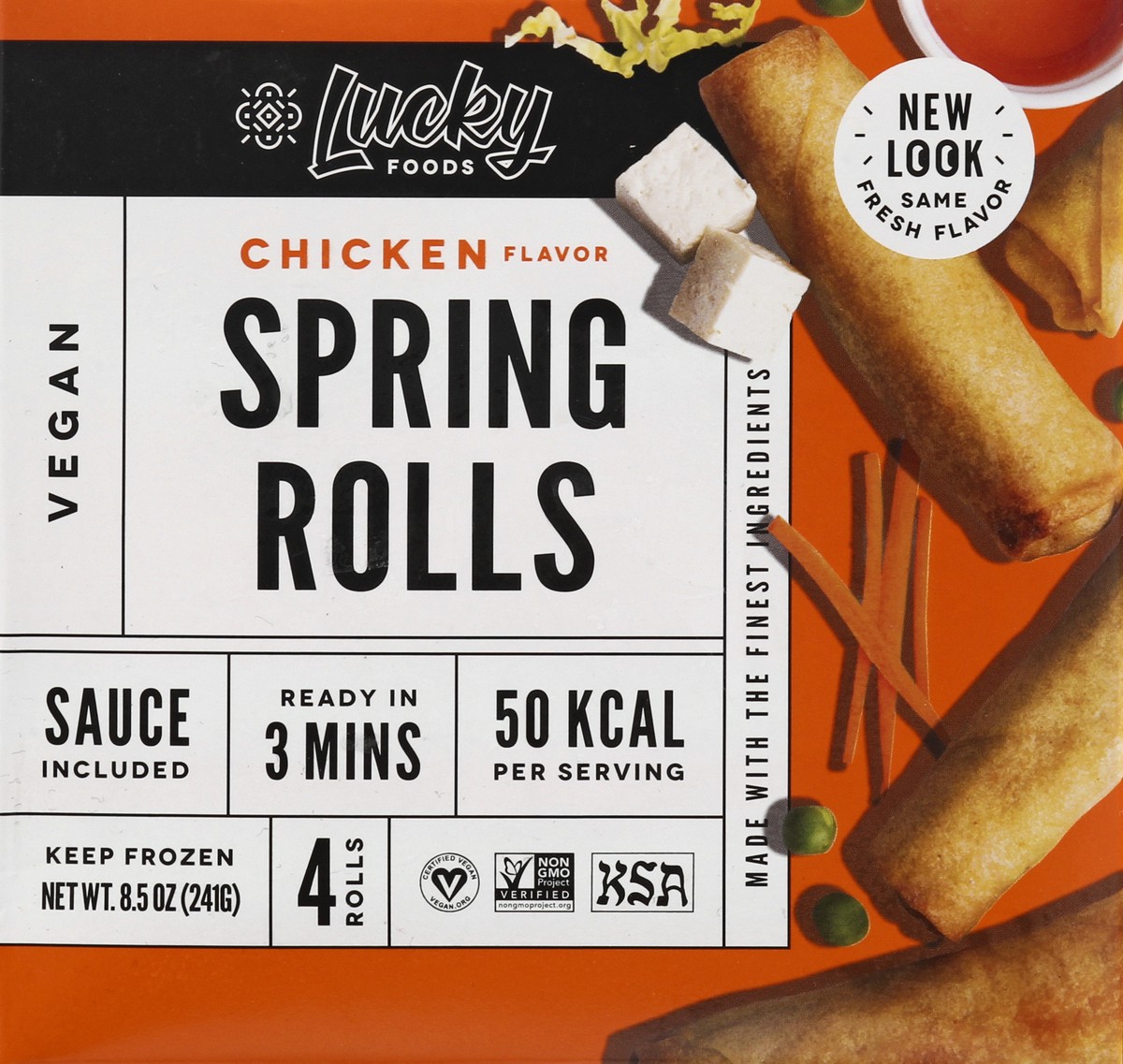 slide 1 of 12, Lucky Foods Chicken Spring Rolls 4 ea, 4 ct