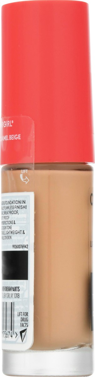 slide 11 of 11, Covergirl Outlast SPF 18 Caramel Beige 856 Octinoxate Sunscreen Liquid Foundation 1 fl oz, 1 ct