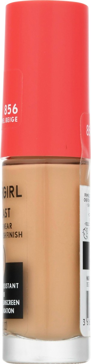 slide 4 of 11, Covergirl Outlast SPF 18 Caramel Beige 856 Octinoxate Sunscreen Liquid Foundation 1 fl oz, 1 ct