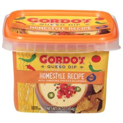 Gordo's Homestyle Recipe Queso Dip 16 oz