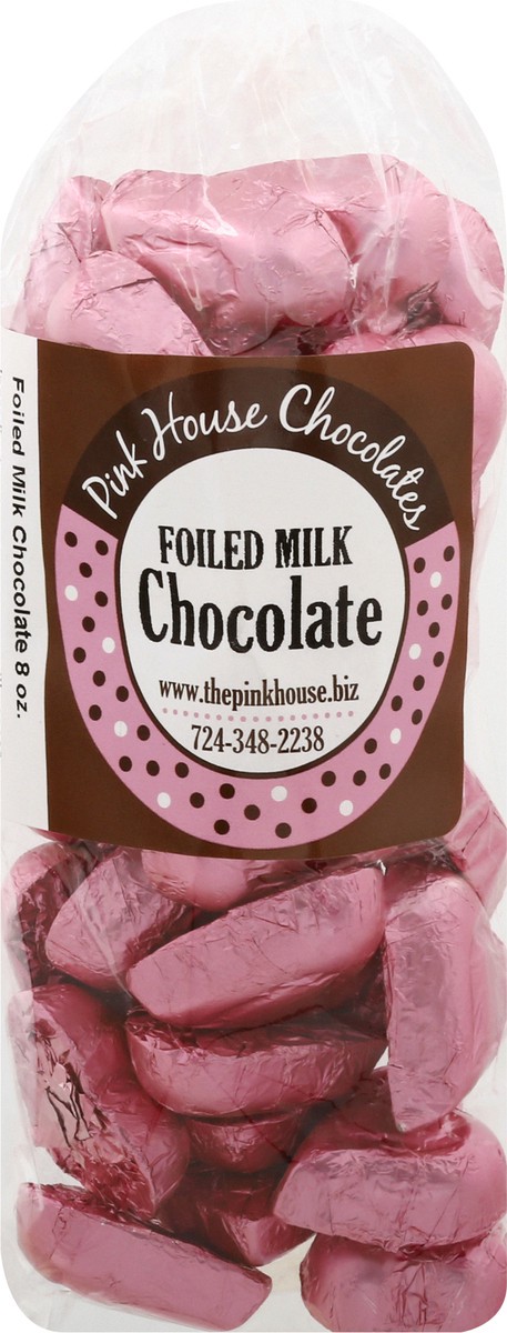 slide 12 of 12, Pink House Chocolates Foiled Milk Chocolate 8 oz, 8 oz