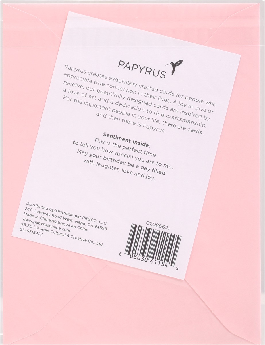 slide 4 of 10, Papyrus Birthday Card (Pink Orchid), 1 ct