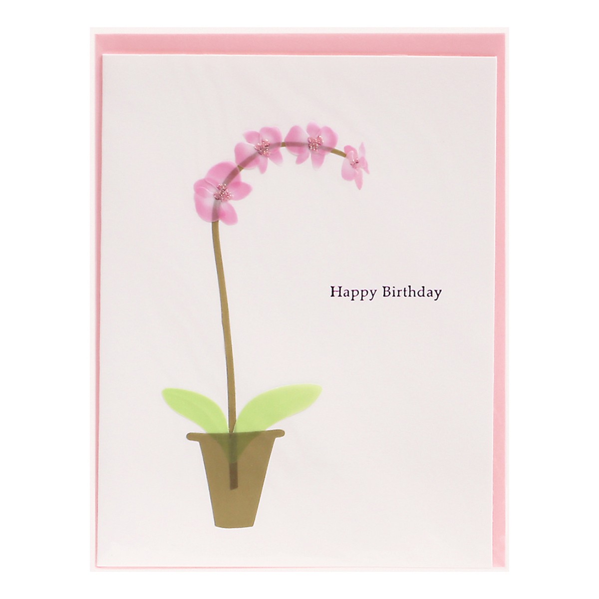 slide 1 of 10, Papyrus Birthday Card (Pink Orchid), 1 ct