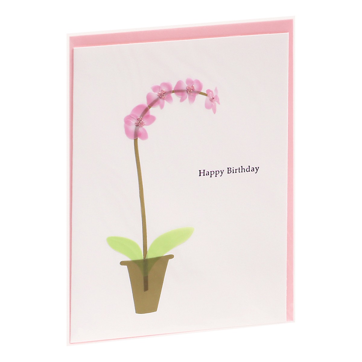 slide 10 of 10, Papyrus Birthday Card (Pink Orchid), 1 ct