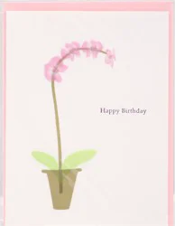 Papyrus Birthday Card (Pink Orchid)