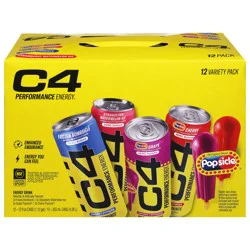 C4 Sport Sport Performance Energy Drink Variety Pack, 12 - 12 fl oz Cans