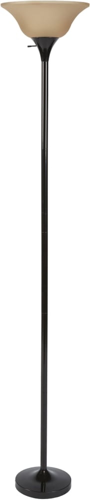 slide 1 of 1, Everyday Living Torchiere Floor Lamp - Black, 69 in