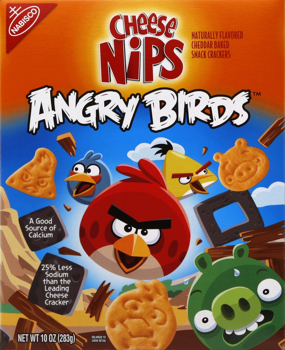 slide 4 of 4, Nabisco Cheese Nips Angry Birds Cheddar Baked Snack Crackers, 10 oz