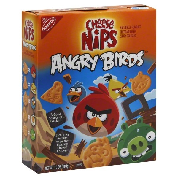 slide 1 of 4, Nabisco Cheese Nips Angry Birds Cheddar Baked Snack Crackers, 10 oz
