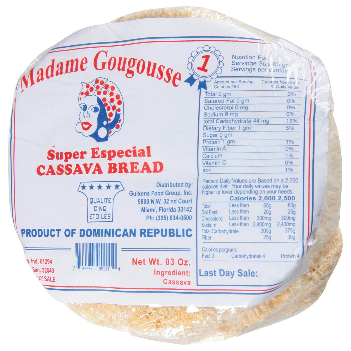 slide 4 of 4, Madame Gougousse Super Especial Cassava Bread 03 oz, 3 oz