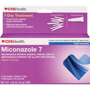 slide 1 of 1, CVS Health Miconazole 7 Day Vaginal Treatment Cream, 1.59 Oz, 1.59 oz; 45 gram