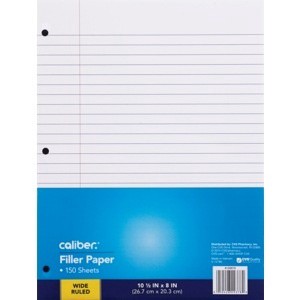 slide 1 of 1, CVS Health Caliber Filler Paper Wide Ruled, 150 ct