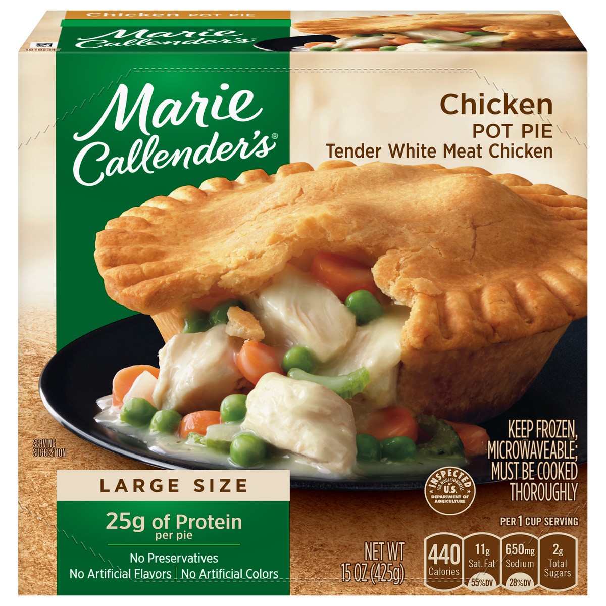 slide 1 of 5, Marie Callender''s Marie Callender’s Chicken Pot Pie Large Size Frozen Meal, 15 oz., 15 oz
