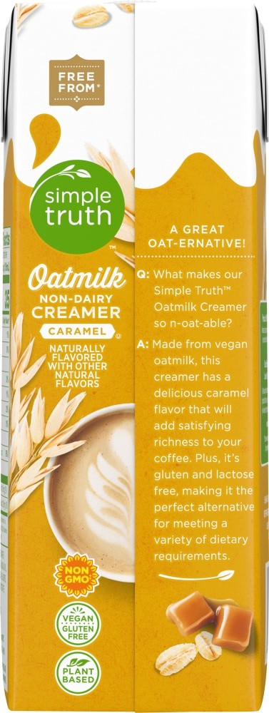 slide 1 of 4, Simple Truth Oatmilk Non-Dairy Caramel Creamer - 32 fl oz, 32 fl oz