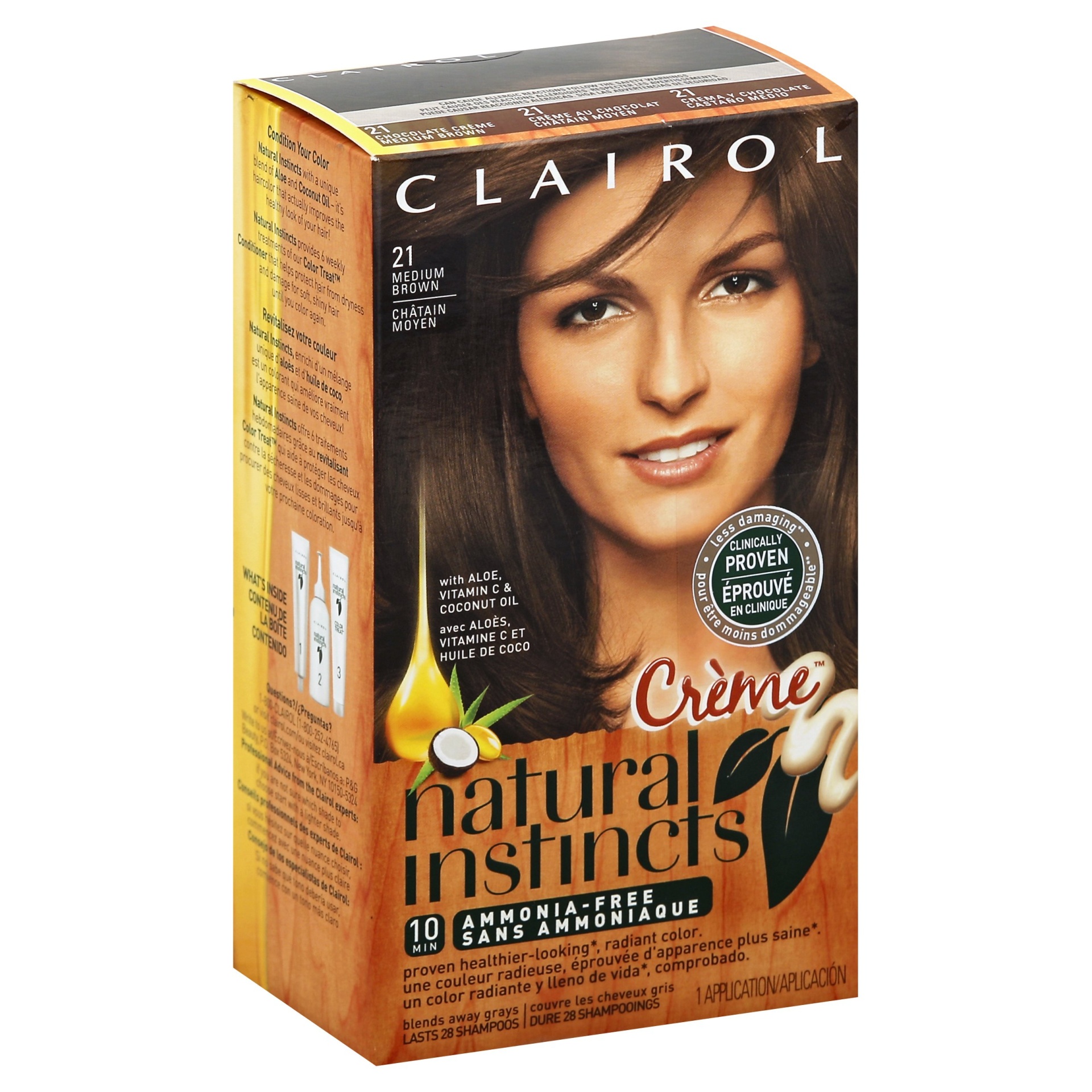 slide 1 of 4, Clairol Natural Instincts Crme Hair Color - Rich Medium Brown, 1 kit