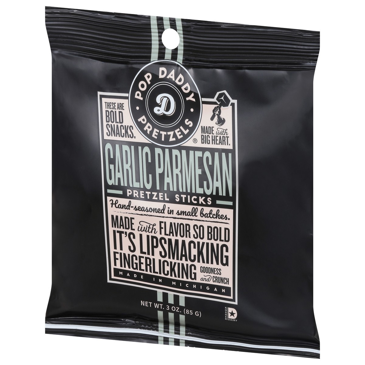 slide 2 of 15, Pop Daddy Garlic Parmesan Pretzel Sticks 3 oz, 3 oz