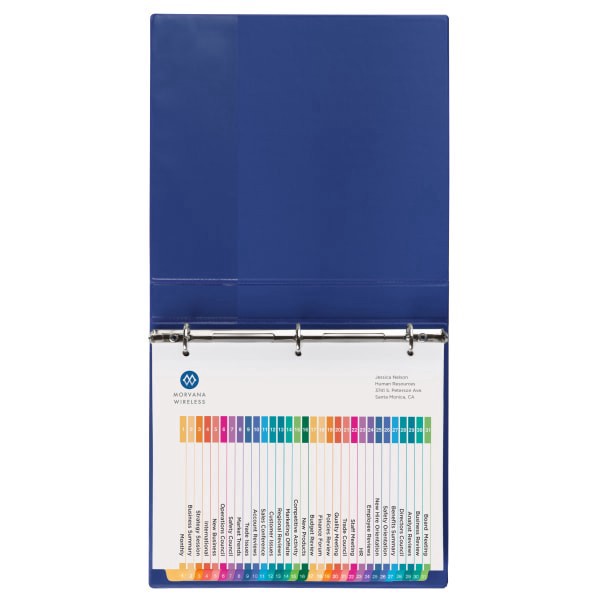 slide 2 of 8, Avery Ready Index 20% Recycled Table Of Contents Dividers, 1-31 Tab, Multicolor, 1 ct