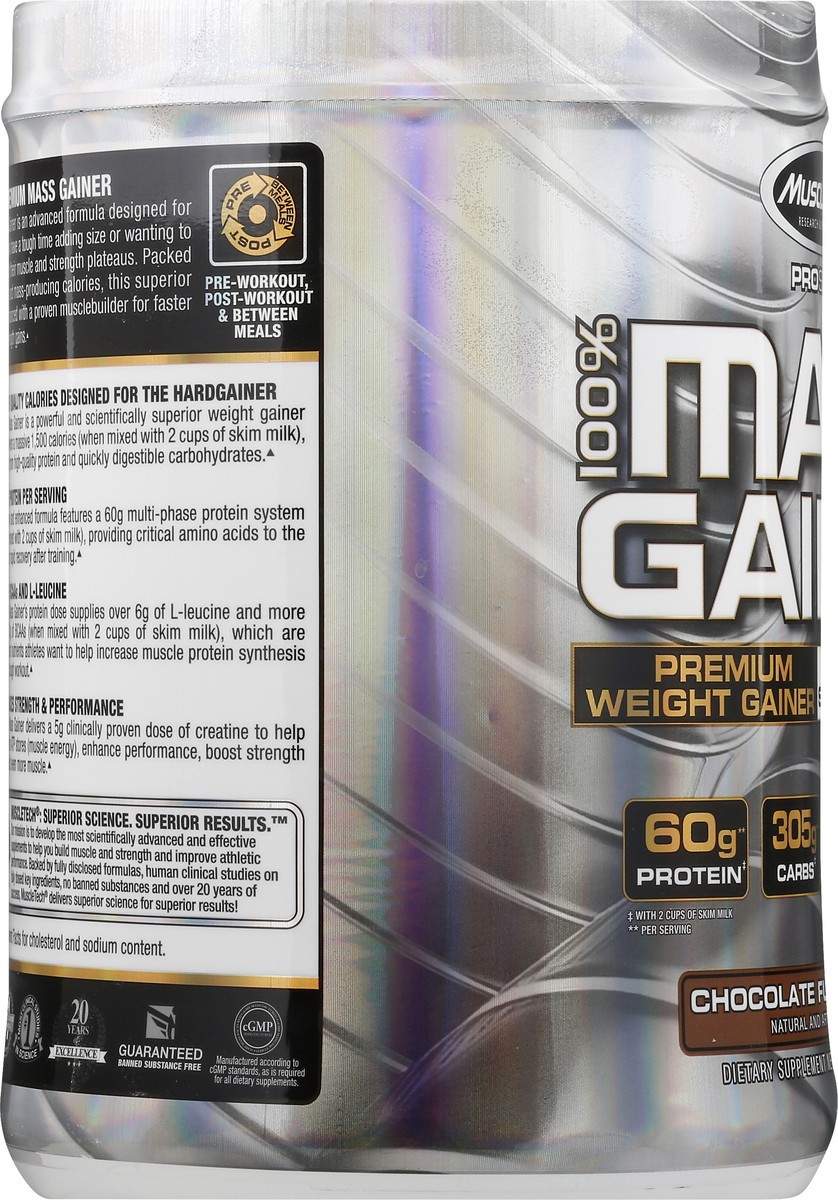 slide 3 of 6, MuscleTech High-Protein Chocolate Fudge Brownie 100% Mass Gainer 5.15 lb, 5.15 lb