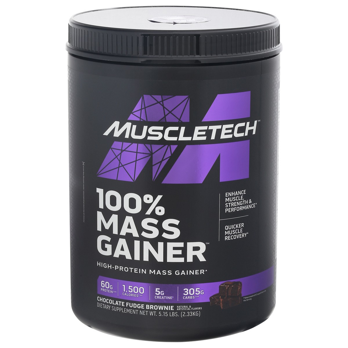 slide 1 of 6, MuscleTech High-Protein Chocolate Fudge Brownie 100% Mass Gainer 5.15 lb, 5.15 lb