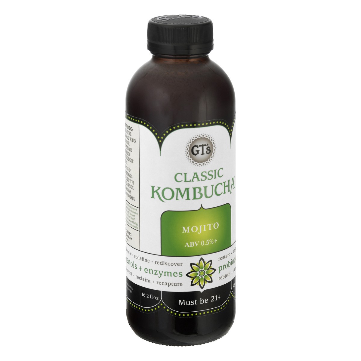 slide 8 of 13, GTS Living Foods Classic Mojito Kombucha - 16.2 oz, 16.2 oz