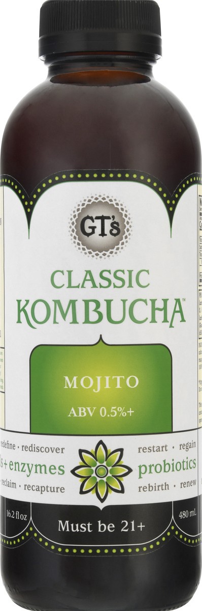 slide 6 of 13, GTS Living Foods Classic Mojito Kombucha - 16.2 oz, 16.2 oz