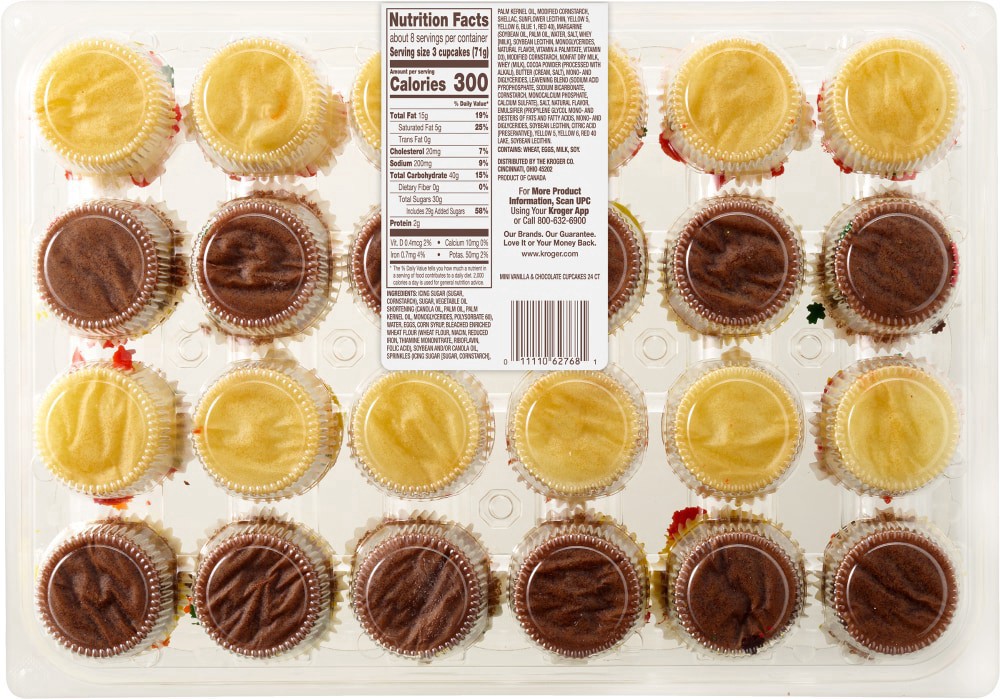 slide 3 of 4, Two-Bite Fall Cupcakes - Assorted, 24 ct