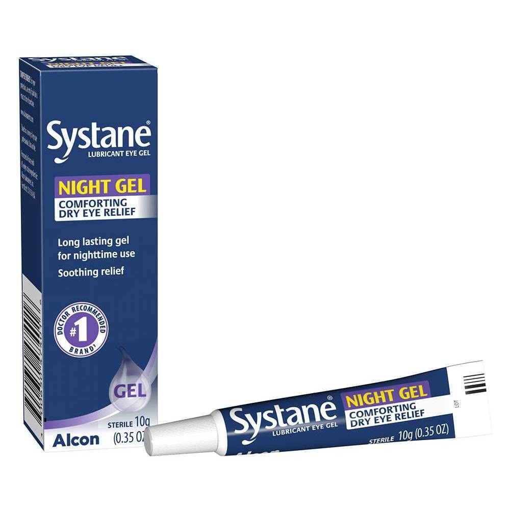 slide 2 of 5, Systane Gel Nighttime Protection Eye Lubricant, 0.34 fl oz