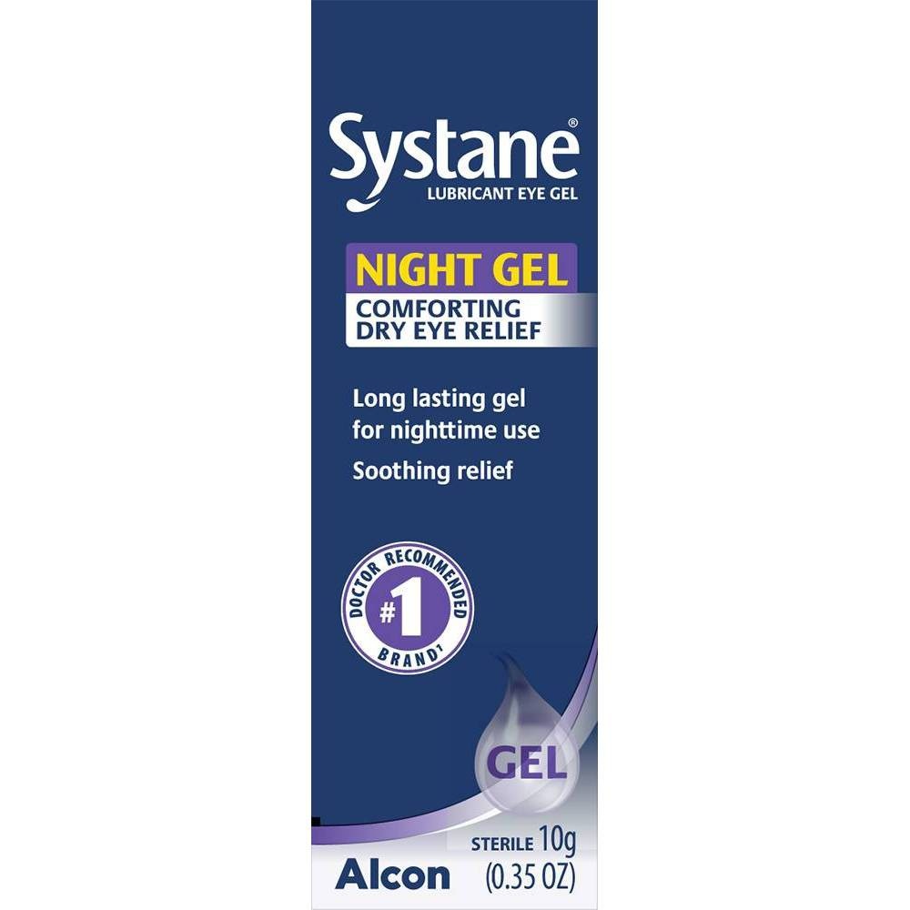 slide 1 of 5, Systane Gel Nighttime Protection Eye Lubricant, 0.34 fl oz