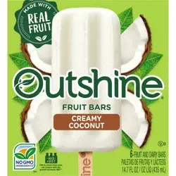 Outshine Creamy Coconut Fruit Bars 6 ea