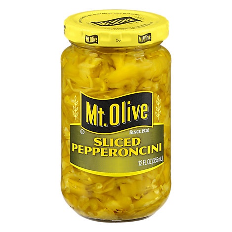 slide 1 of 1, Mt Olive Sliced Pepperoncini, 12 oz