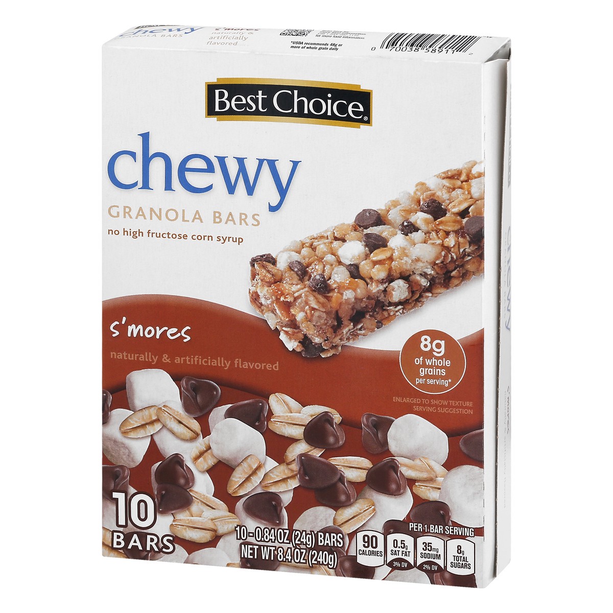 slide 8 of 10, Best Choice Chewy Smores Granola Bars, 10 ct