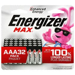 Energizer MAX® Alkaline AAA Batteries - 32 Pack, 32 pk