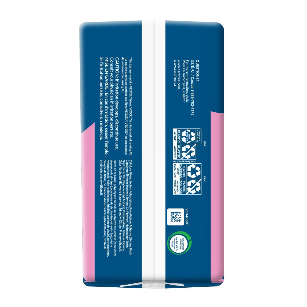 slide 2 of 4, CAREFREE Ultra Thin Pads, Super/Long With Wings, 28ct, 28 ct