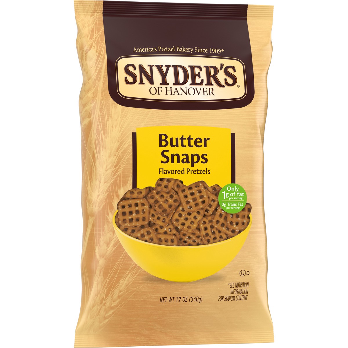 slide 2 of 9, Snyder's of Hanover Pretzels, Butter Snaps, 12 Oz Bag, 12 oz