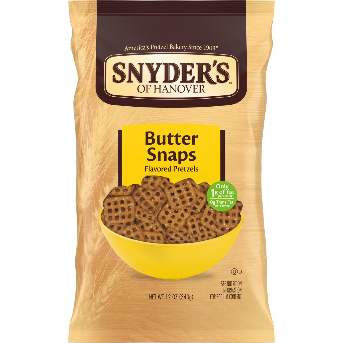 slide 8 of 9, Snyder's of Hanover Pretzels, Butter Snaps, 12 Oz Bag, 12 oz