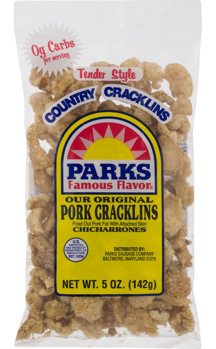 slide 1 of 1, Parks Pork Cracklins, 5 oz