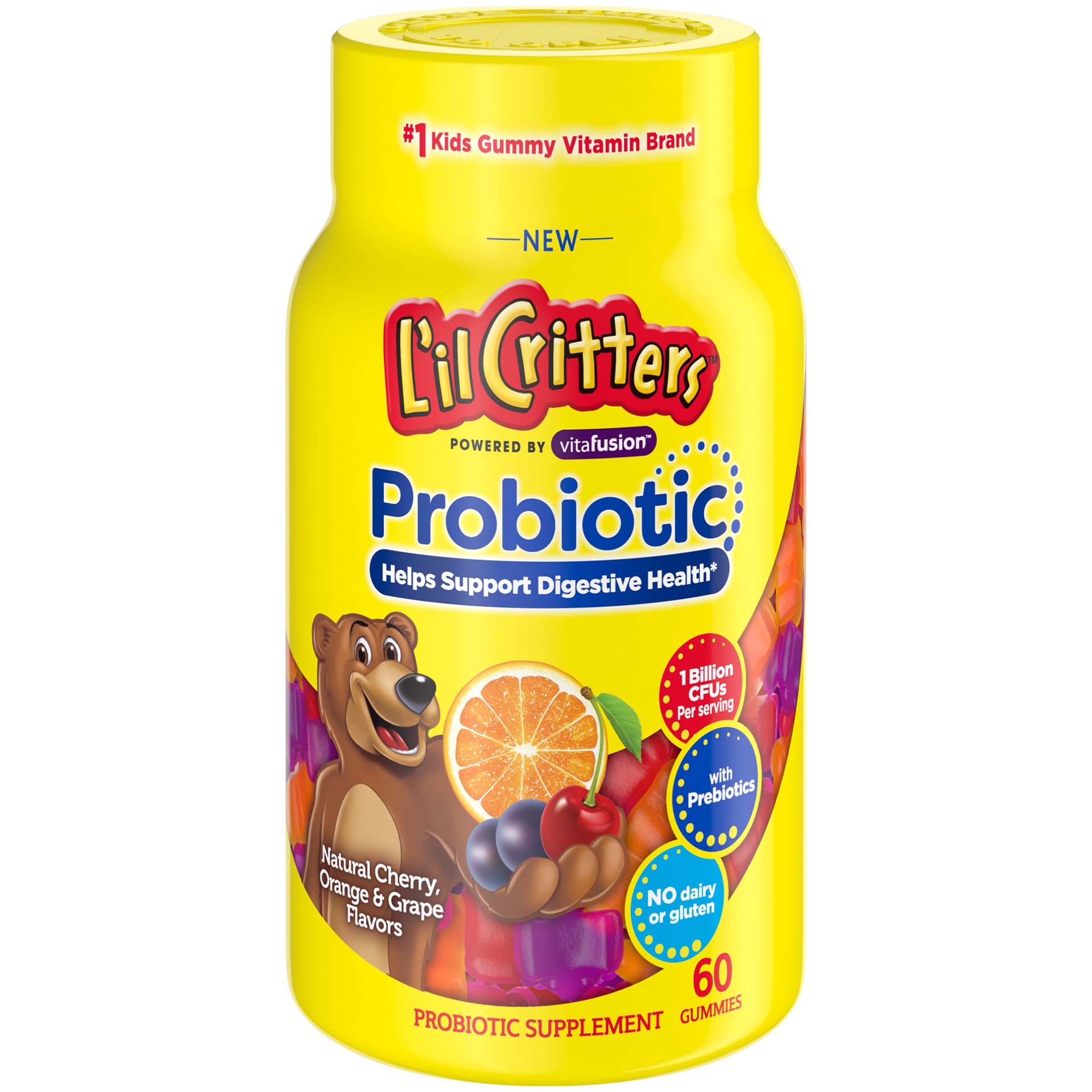 slide 1 of 9, L'il Critters Lil Critters Kids Probiotics Gummies, 60 Count, 60 ct
