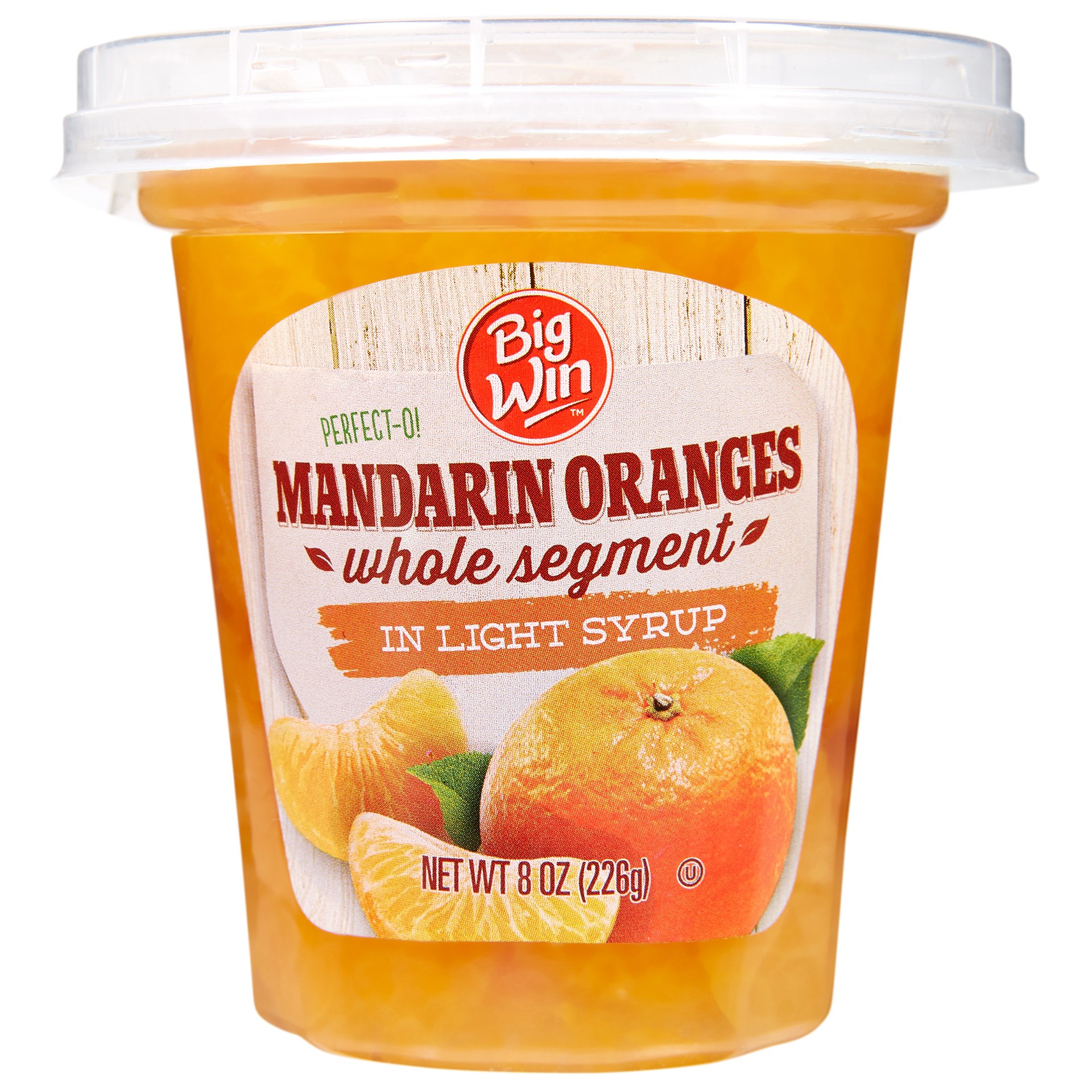 slide 1 of 2, Big Win Mandarin Orange Fruit Cup, 8 oz