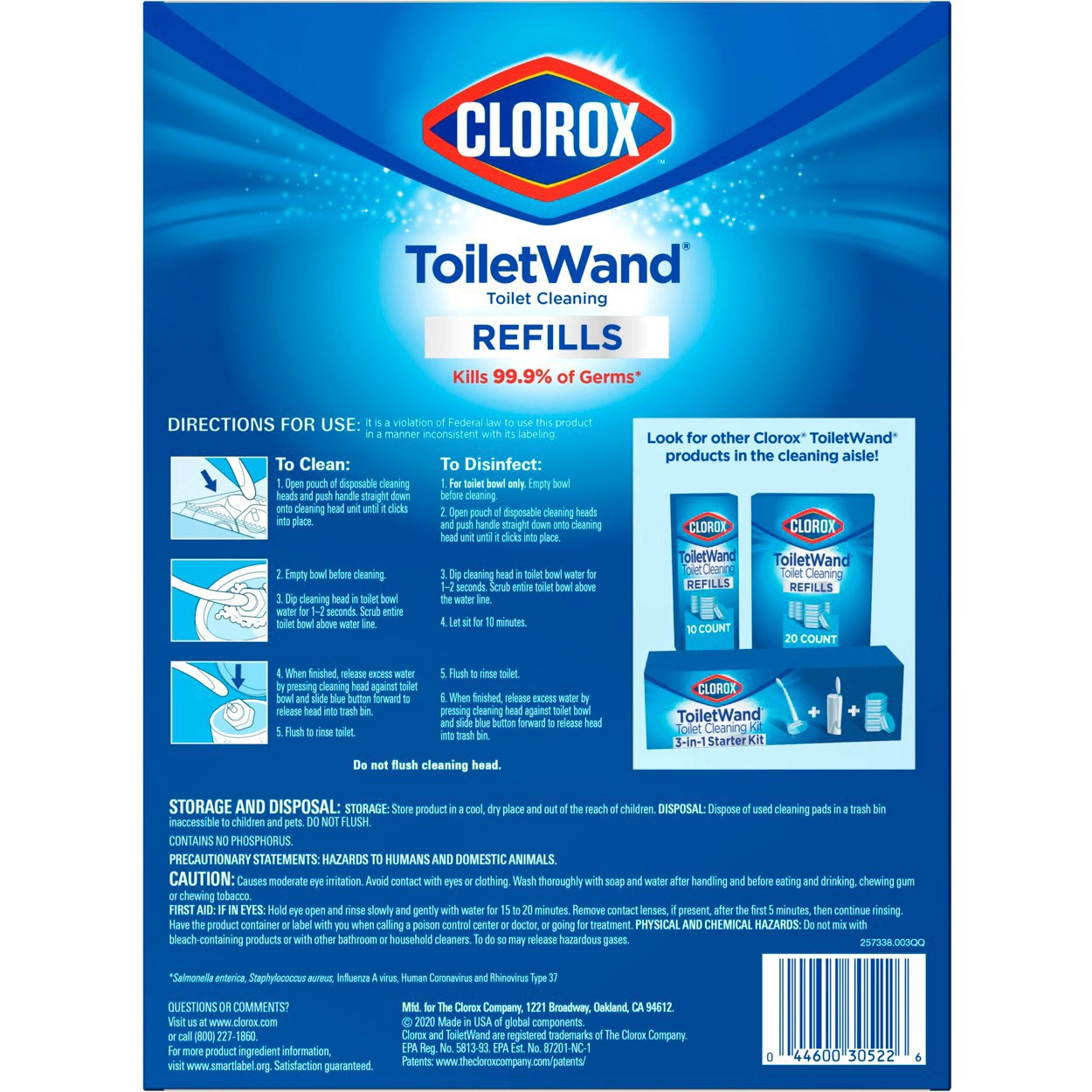 slide 3 of 89, Clorox Disinfecting Toilet Wand Refills, 20 ct