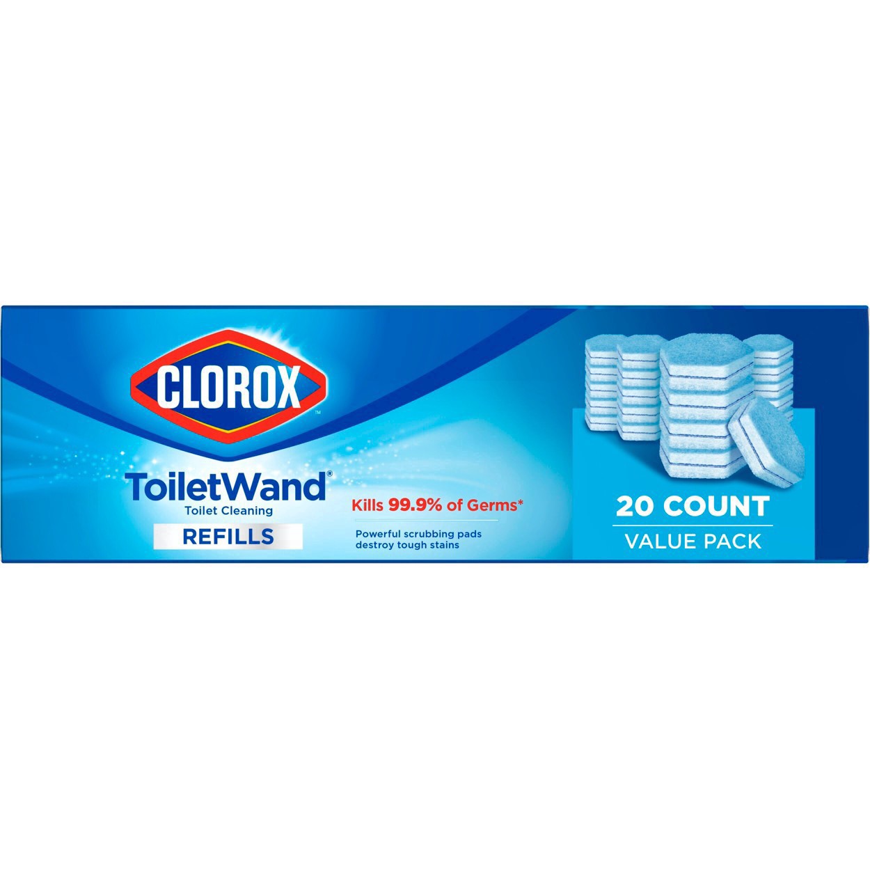 slide 28 of 89, Clorox Disinfecting Toilet Wand Refills, 20 ct