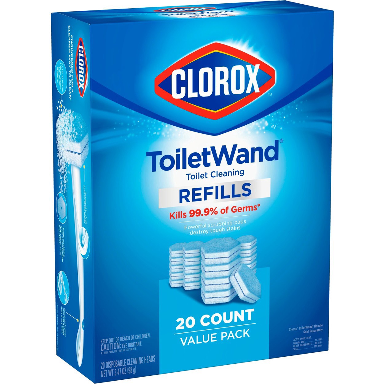 slide 33 of 89, Clorox Disinfecting Toilet Wand Refills, 20 ct